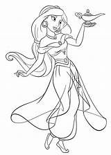 Jasmine Disney Coloring Princess Pages Walt Fanpop Characters sketch template