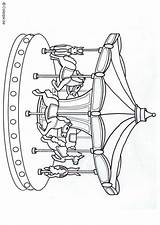 Manege Coloring Merry Karussell Carrusel Malvorlage Manège Caballitos Colorare Giostra Ausmalbild Edupics Kleurplaat Carrousel Amusement sketch template