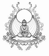 Buddha Coloring Pages Gods Hindu Printable Drawing Mythology Goddesses Drawings sketch template