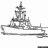 Battleship Coloring Pages Destroyer Military Ship Boat Boats Sejong Great Navy Sailboat Army 32kb 560px Class Template sketch template