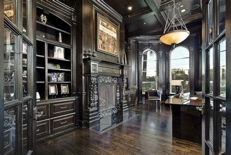 gorgeous gothic home office  library decor ideas digsdigs