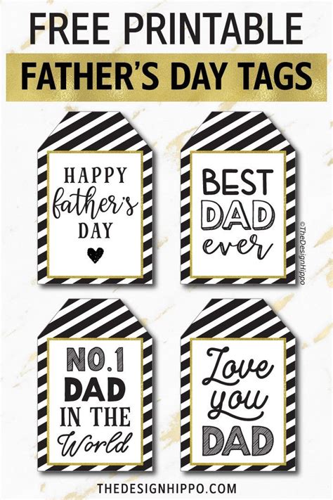 fathers day printable gift tags fathers day printable