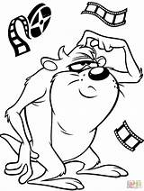 Coloring Devil Tasmanian Pages Cartoon Looney Popular Tunes Printable sketch template