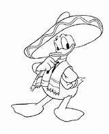 Coloring Mexican Donald Pages Duck Kids Mexico Fiesta Colouring Print Coloringhome Comments Popular sketch template