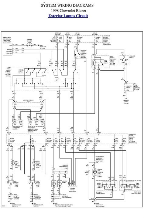 diagram  chevy blazer electrical wiring diagram picture mydiagramonline