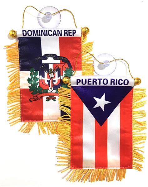 Puerto Rico And Dominican Republic Flags For