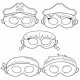Ausdrucken Masken Maske Schablonen Pirate Piraten sketch template