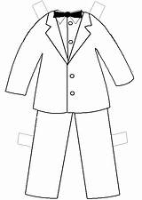 Suit Templates Tie Sut Bonecos Montar Designlooter sketch template