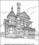 Coloring Pages Victorian Drawing House Realistic Adults Houses Adult Colouring Homes Printable Color Book Print Scenic Challenging Books Sheets Old sketch template