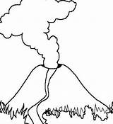 Volcan Volcano Coloring Gunung Volcanes Mewarnai Vulkan Magma Eruption Ausmalen Vulkane Netart Volcán Volcanoes Erupting Volcanic Anak sketch template
