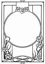 Nouveau Frame Border Borders Deco Clipart Clip Circle Frames Tyger Tiger Vector Drawing Cliparts Deviantart Designs Clipartbest Oval Library Simple sketch template