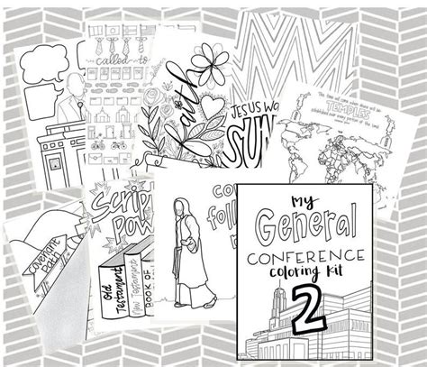 general conference coloring kit  general conference etsy general