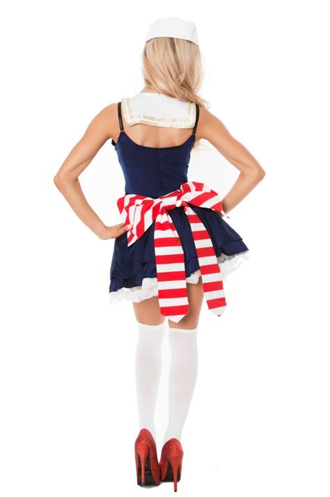 Ladies Sailor Pin Up Fancy Dress Costume