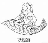 Vicki Wonderland Alice sketch template