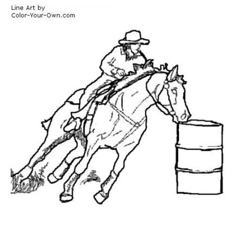 realistic barrel racing horse coloring pages barrel racing decal md