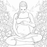 Pregnant Relaxing sketch template