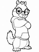Alvin Chipmunks Coloring Pages Chipmunk Printable Drawing Animation Colouring Simon Movies Getdrawings Getcolorings Drawings Color Clipartmag sketch template