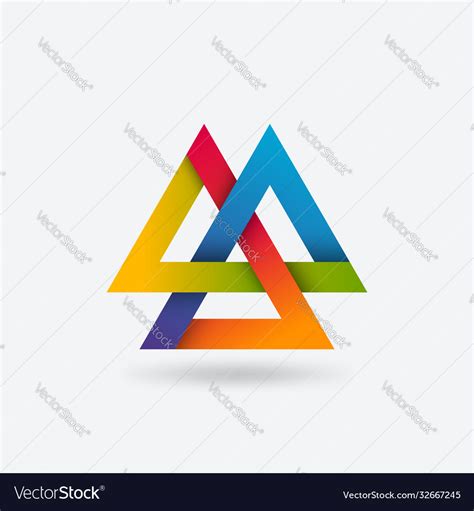 valknut symbol  interlocked triangles vector image