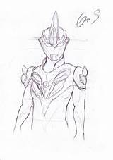 Ginga Ultraman Sketch Victory Coloring Template sketch template