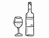 Wine Bottle Food Glass Champagne Coloring Clipart Dibujo Coloringcrew Pages Color Book Drawing Drinks Clipground sketch template