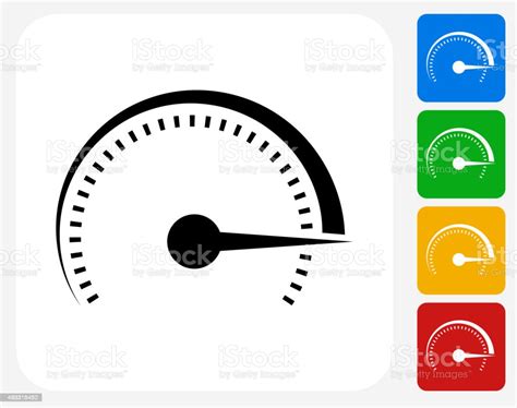 top speed icon flat graphic design stock illustration  image  speedometer gas