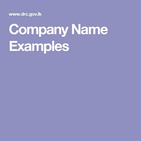 company  examples company names company names
