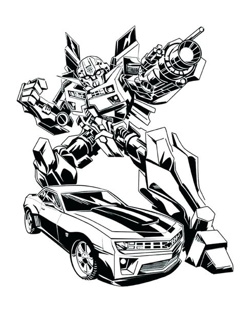 bumblebee transformer coloring page  getcoloringscom