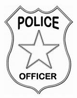 Badge Police Vector Placa Policia Clip Officer Library Clipart Imprimir Para sketch template