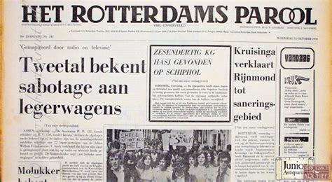 een echt historisch rotterdamsch parool als krant van de geboortedag