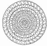 Mandala Mandalas Coloriage Enfantin Adulti Formes Circulaires Constitué Ovales Différentes Particulier Justcolor sketch template