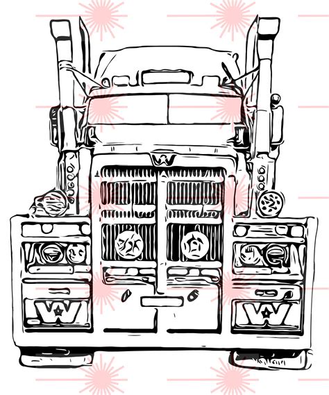 western star truck png dxf svg eps vector files  etsy
