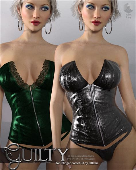 guilty for intrigue corset g3 3d figure assets sveva