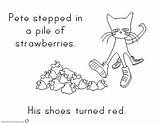 Pete Shoes Cat Coloring Turn Pages Red Printable Color Kids sketch template