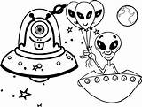Aliens sketch template