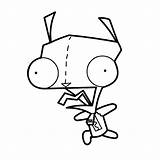 Zim Invader Coloring Pages sketch template