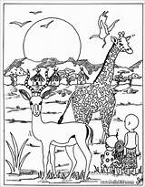 African Animals Coloring Pages Kids Coloringbay sketch template