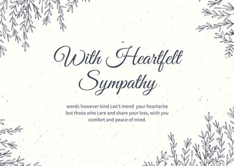 printable custom sympathy card templates canva