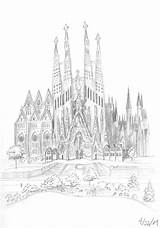 Sagrada Familia La Coloring Sketch Template Deviantart sketch template