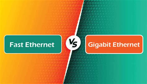 difference  fast ethernet  gigabit ethernet javatpoint