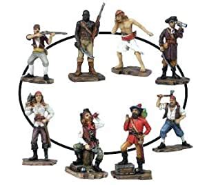 amazoncom pirate set   figurines small statue miniature figure lifelike  poses