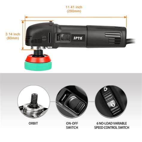 spta mm mini polishing machine rotary polisher ro polisher auto detailing polish  pcs