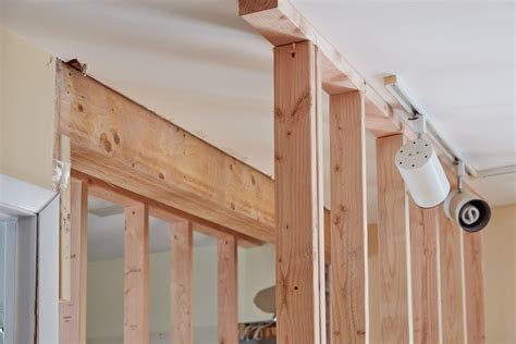 replace  load bearing wall   support beam