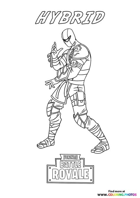 hybrid fortnite coloring pages  kids