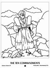 Commandments Moses Ten Coloring Worksheets Worksheeto Via Activity sketch template