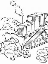 Kolorowanki Maszyny Budowlane Digger Bulldozer Colouring Tractor Kolorowankę Wydrukuj Wydruku sketch template