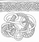 Norse Dragon Viking Deviantart Anglo Saxon Pattern Designs Knot Per Drawing Drawings Traditional Animals Symbols Pixgood Ornament sketch template
