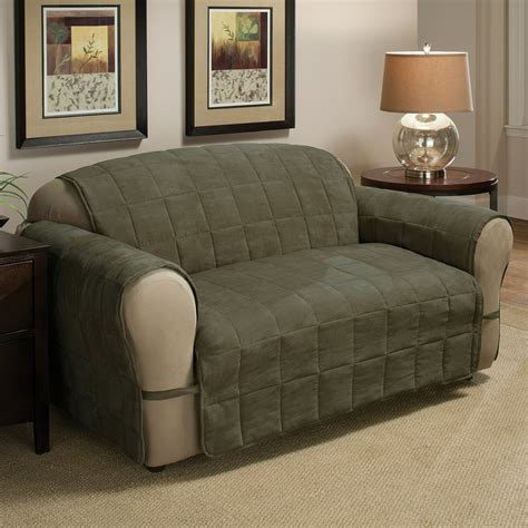 innovative textile solutions  piece ultimate faux suede xl sofa furniture cover slipcover sage
