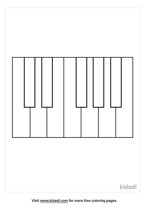 piano keys coloring pages