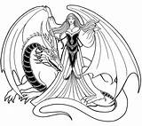 Fabelwesen Drachen Ausmalen Erwachsene Zeichnungen Coole Woman Colouring Phonix Zeichnen Bunte Mythical Mystical Doverpublications sketch template