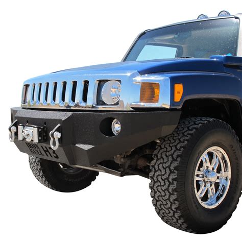 iron bull bumpers hummer   base front winch black bumper